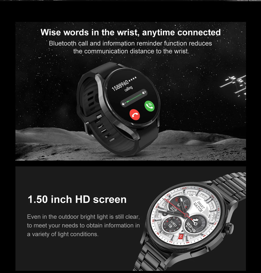 2024 latest M103 smartwatch monitoring men women fitness monitor 1.5'' round smart watch with earbuds and double straps