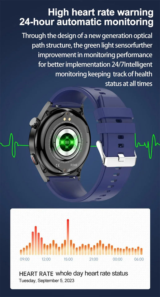 2024 Latest Health Smart Watch F320 with Laser Therapy Phone Call Blood Glucose Uric Acid and Lipid Monitoring Health Watch