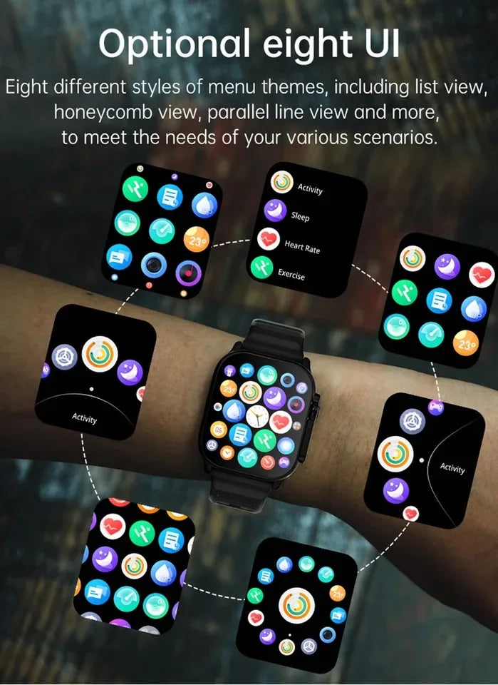 New HK9 Smart Watch 9 Ultra Gen 2 Watch Ultra IWO Watch NFC Smartwatch Series 9 Bluetooth Call 2.2 Inch Wireless Fitness Watch