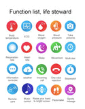 2022 Latest online smart watch wearable device  PPG AI medical diagnosis health care  prsessure oxygen band smartwatches