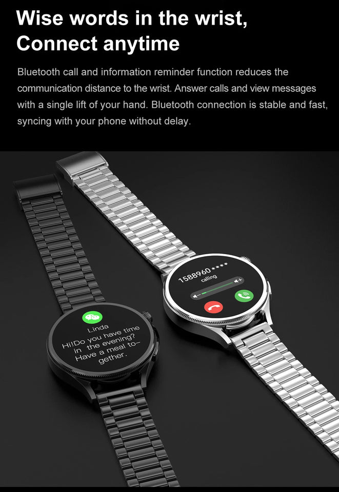 2024 latest M103 smartwatch monitoring men women fitness monitor 1.5'' round smart watch with earbuds and double straps