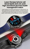 2024 Latest Health Smart Watch F320 with Laser Therapy Phone Call Blood Glucose Uric Acid and Lipid Monitoring Health Watch