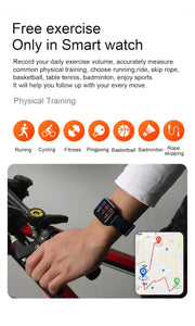2022 Latest online smart watch wearable device  PPG AI medical diagnosis health care  prsessure oxygen band smartwatches
