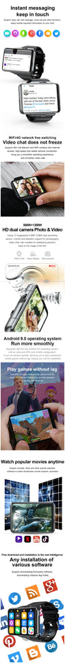 dropshipping 2022 latest 4G Android Smart Watch big display smart watch  4GB 64GB Dual   g36  Wifi Smartwatch 2300mah