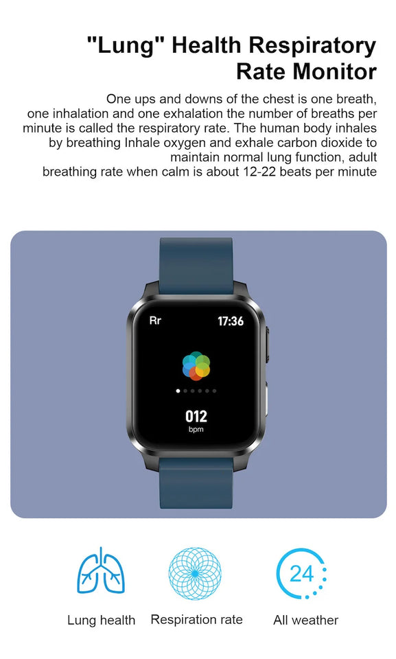 2022 Latest online smart watch wearable device  PPG AI medical diagnosis health care  prsessure oxygen band smartwatches